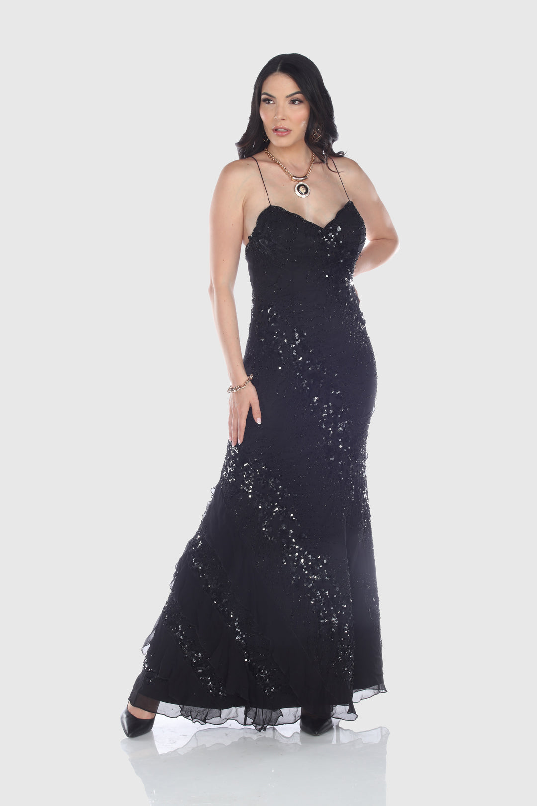 Elegant Sequin Evening Dress