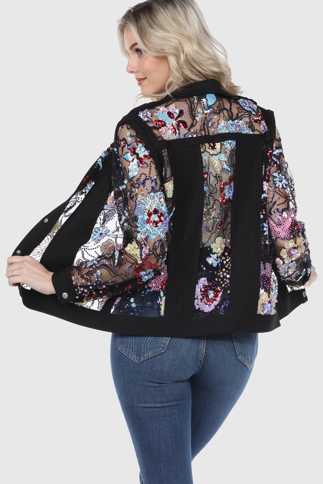 Sequin Button Jacket