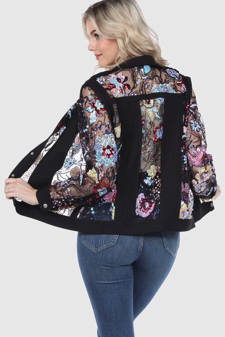 Sequin Button Jacket
