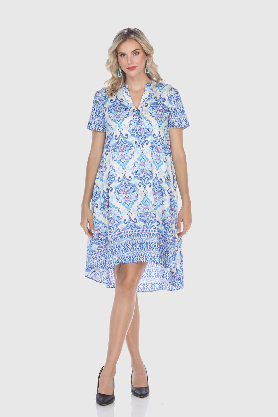 Santorini Breeze Print Dress