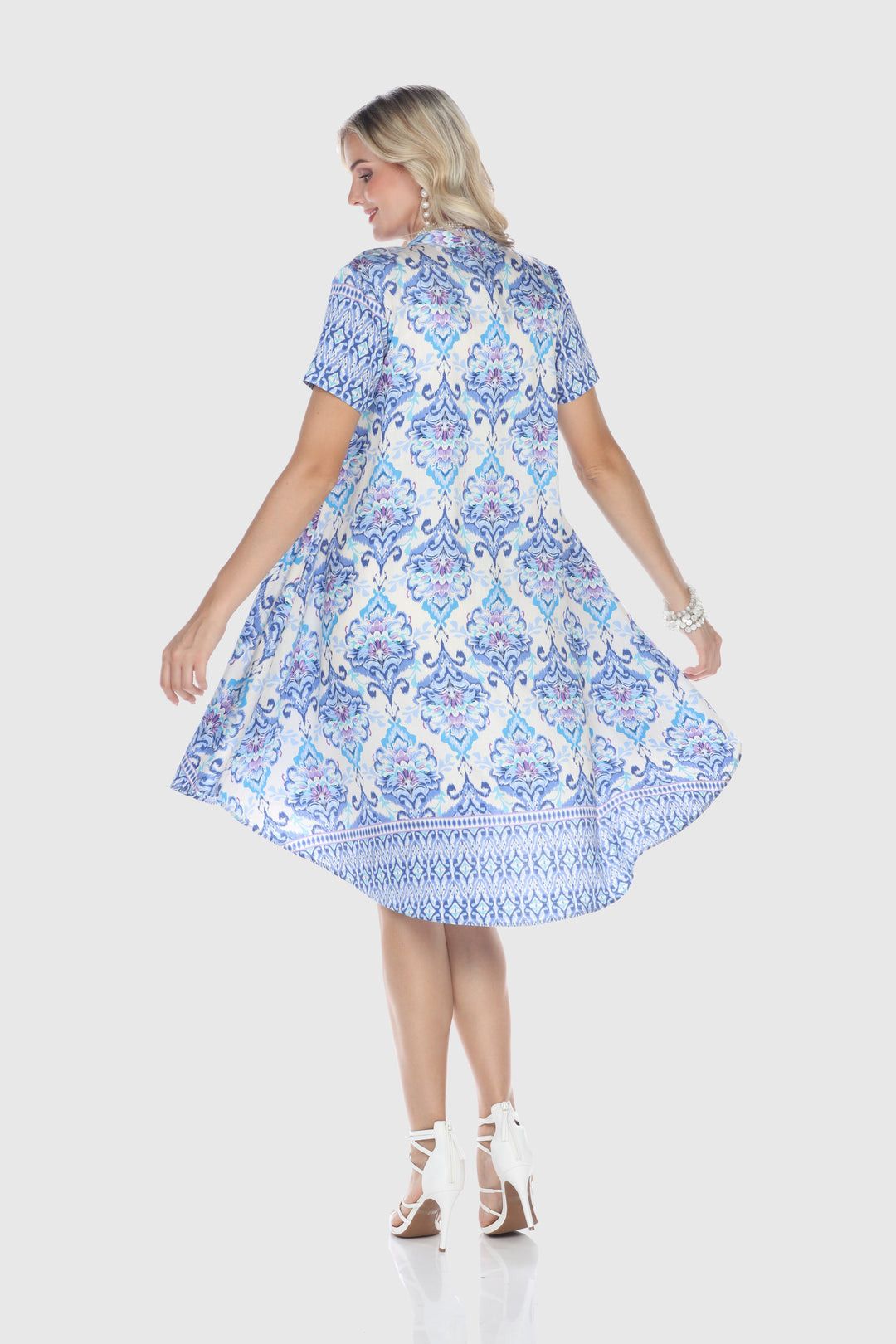 Santorini Breeze Print Dress