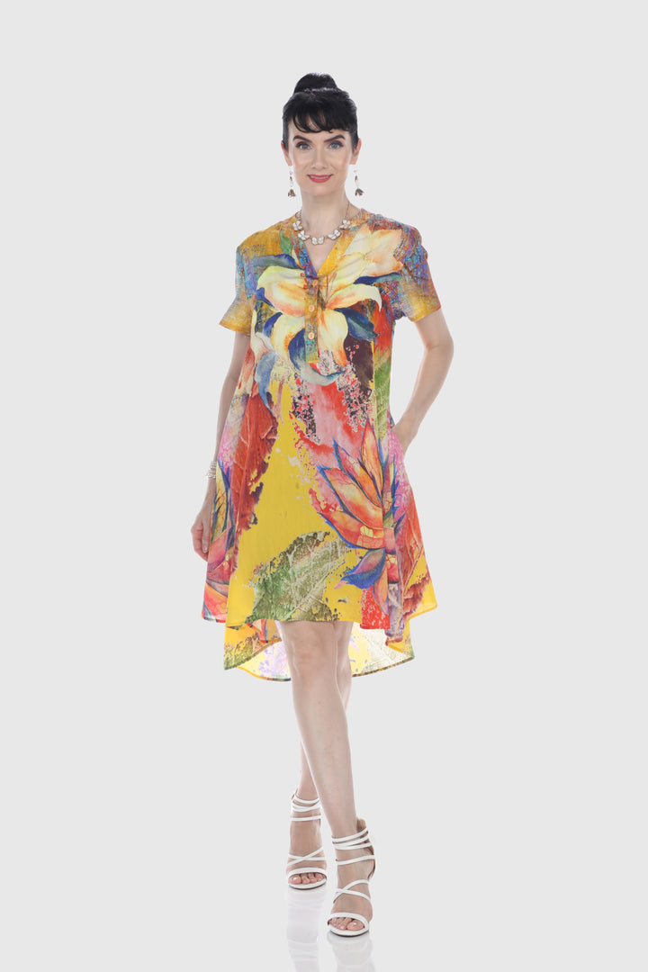 Sunburst Garden Print Dress