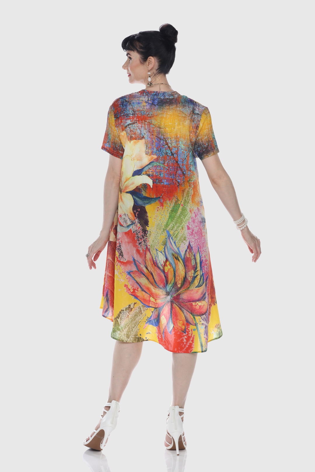 Sunburst Garden Print Dress