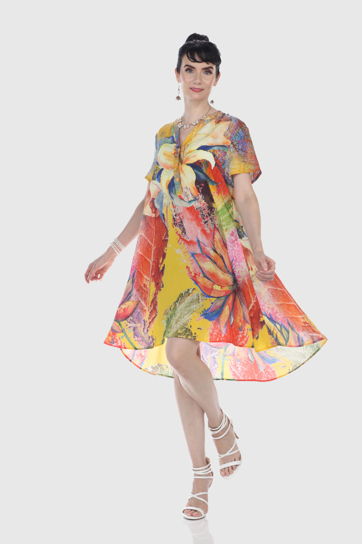 Sunburst Garden Print Dress