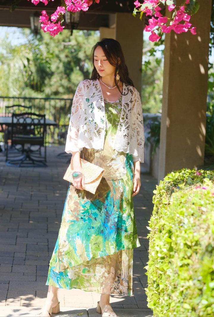 Garden Whisper Lace Bolero Blouse