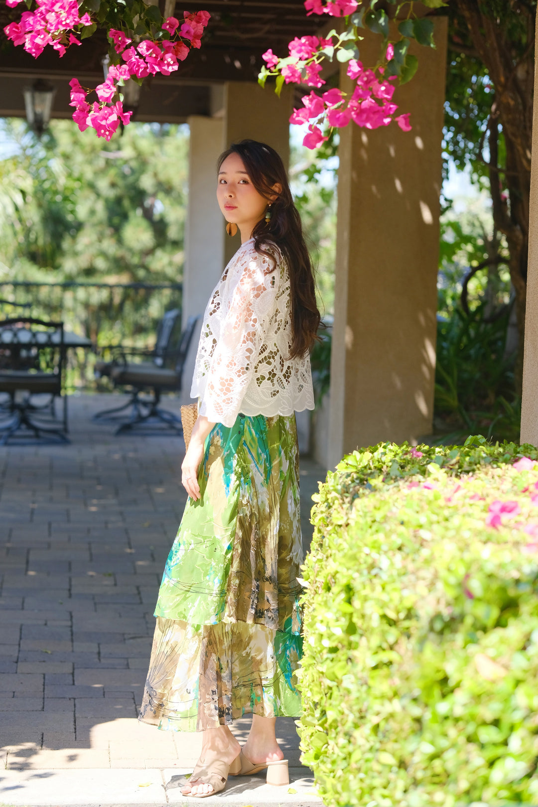 Garden Whisper Lace Bolero Blouse