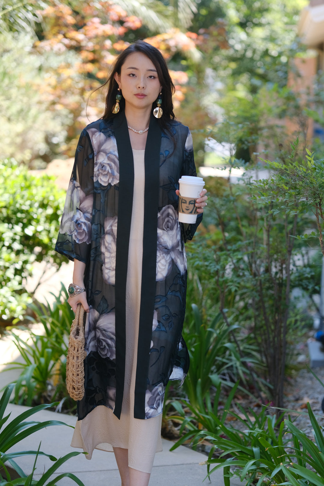 Silk Burnout Chiffon Duster
