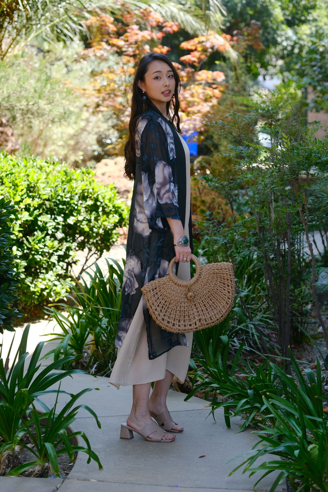 Silk Burnout Chiffon Duster