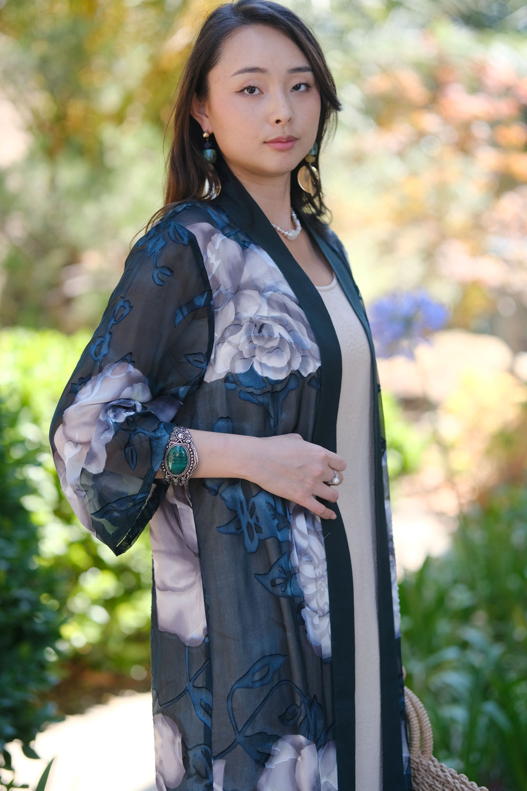 Silk Burnout Chiffon Duster