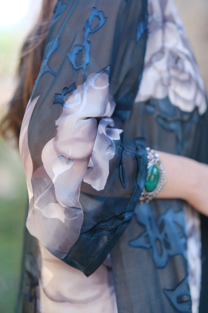 Silk Burnout Chiffon Duster
