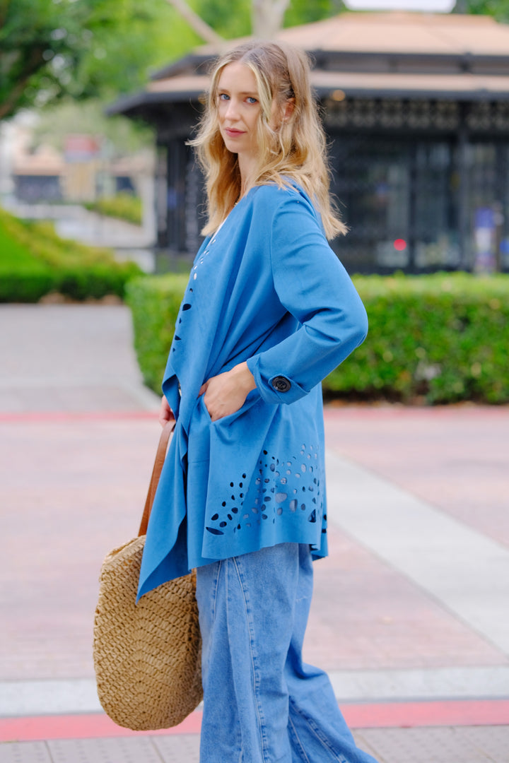 Ocean Mist Suede Jacket