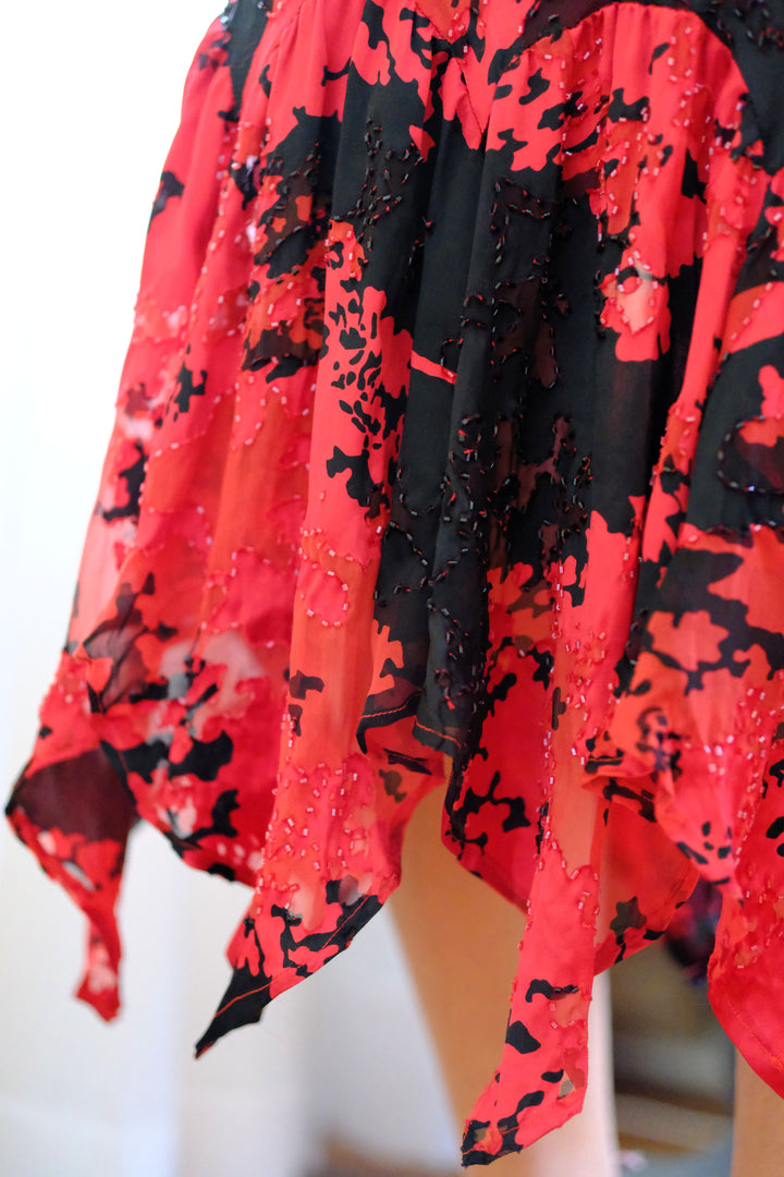 Midnight Bloom Slip Dress
