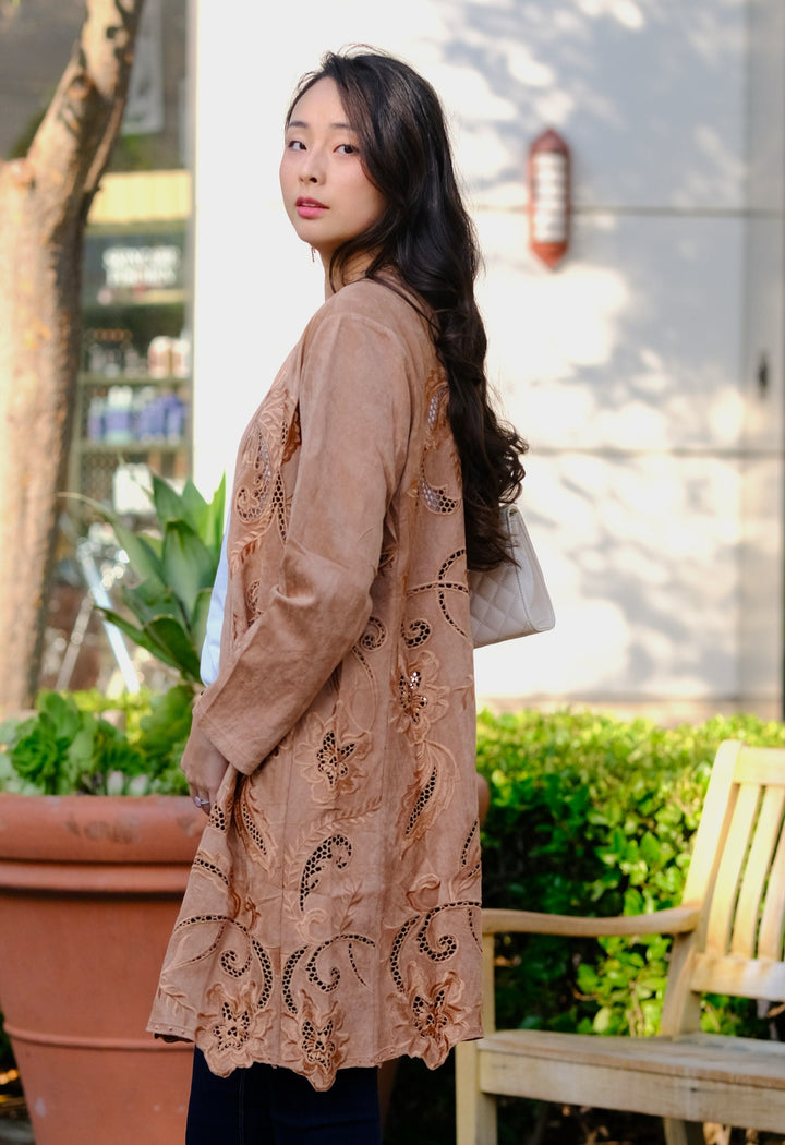 Sahara Bloom Embroidered Duster