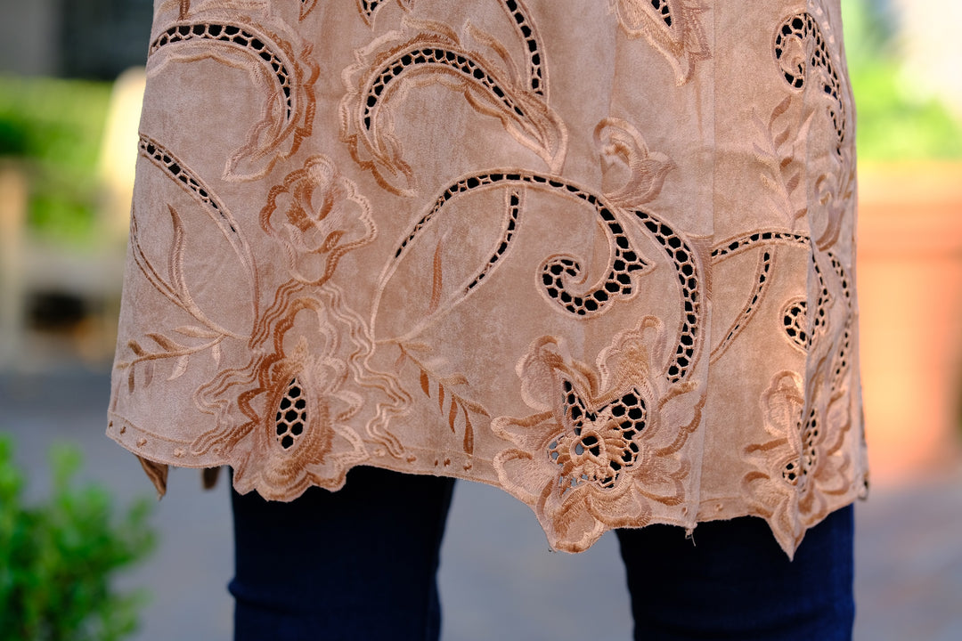 Sahara Bloom Embroidered Duster