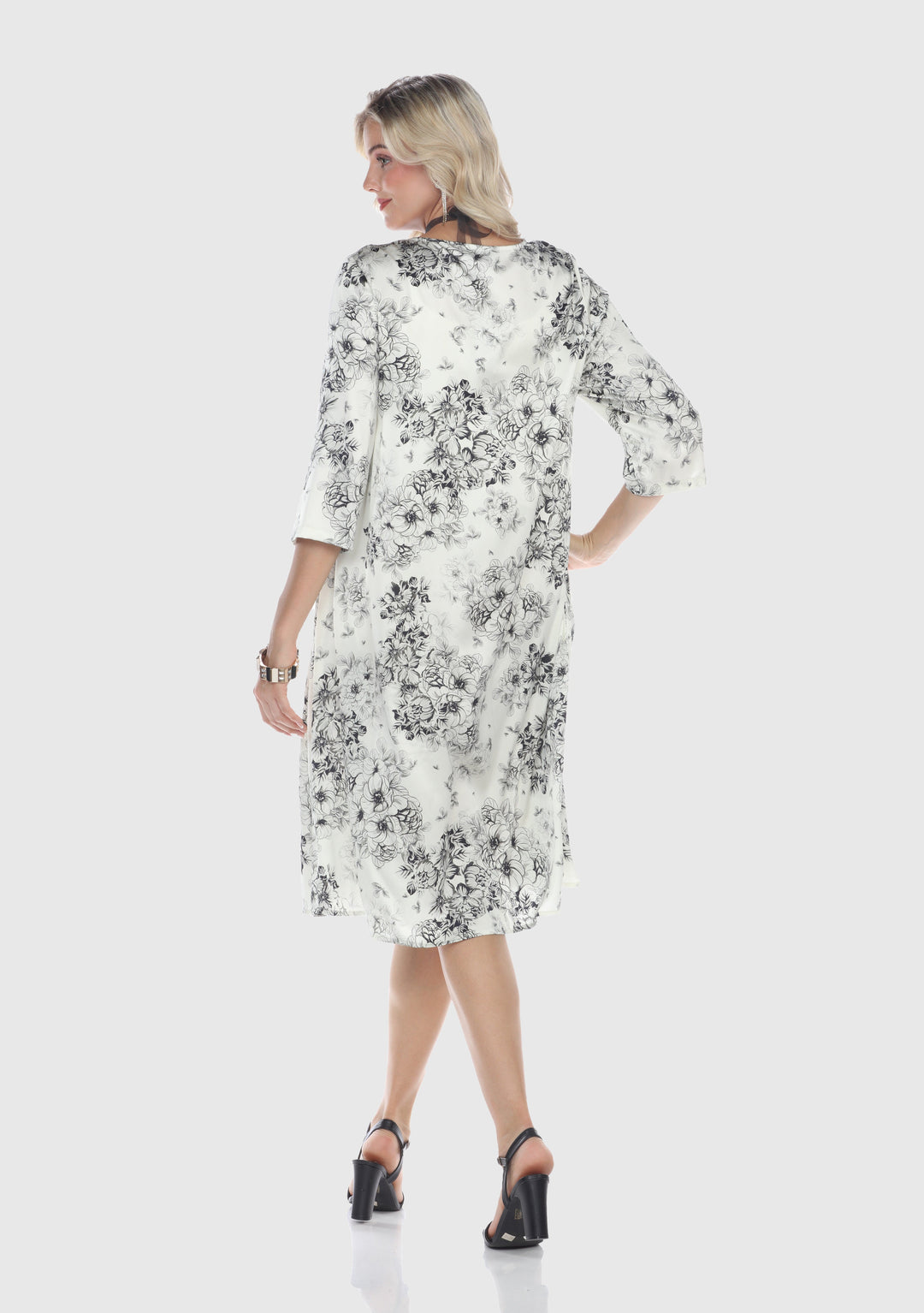 A-Line Midi Dress with Sleeve
