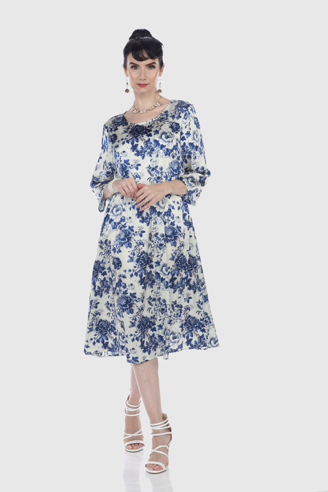 A-Line Midi Dress with Sleeve