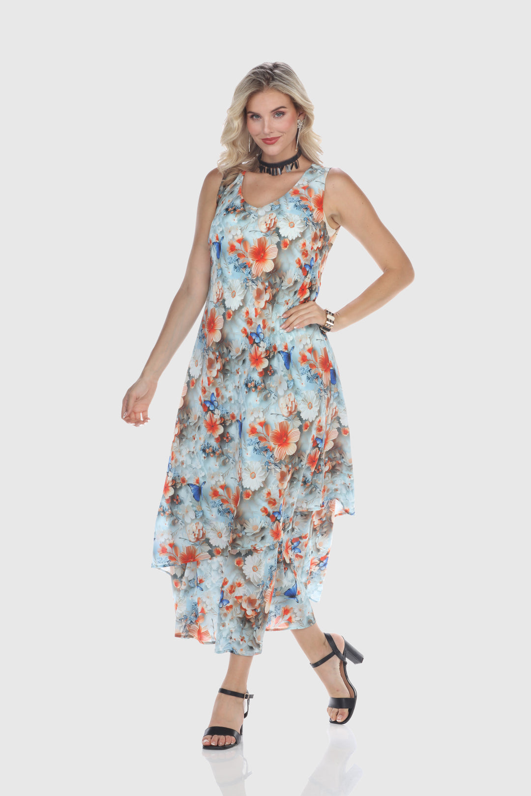 Tropical Breeze Layered Maxi Dress