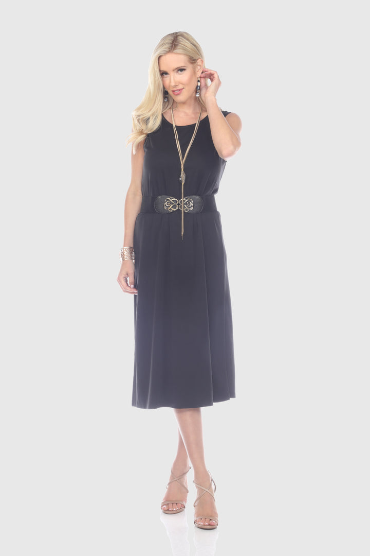 Casual Solid Midi Dress