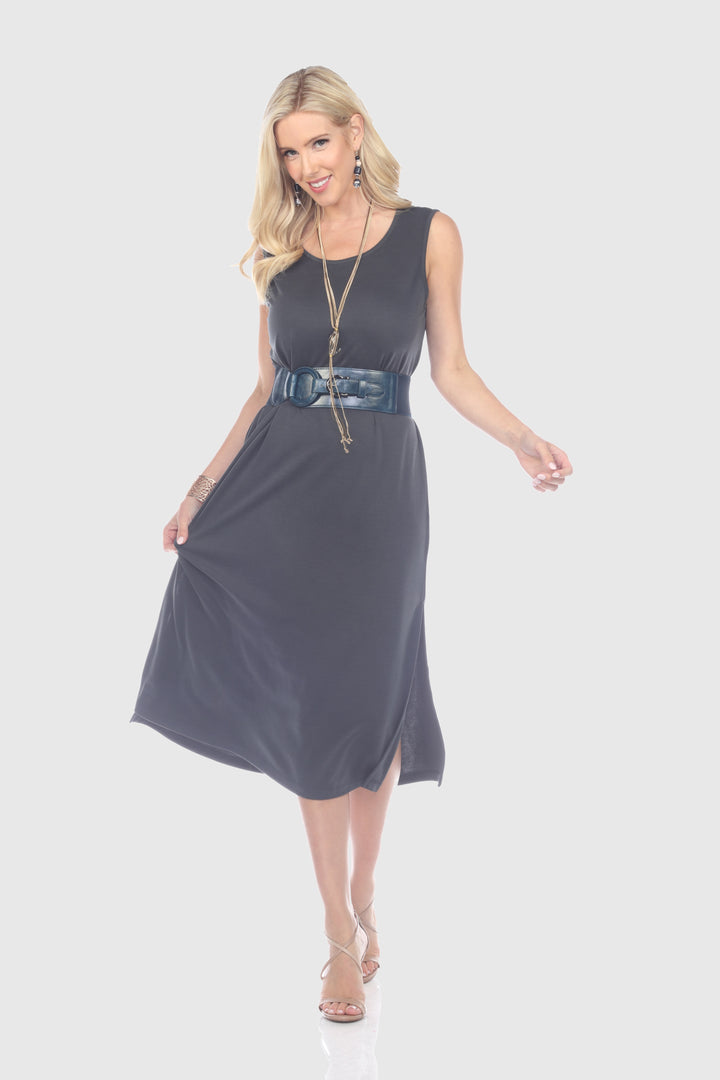 Casual Solid Midi Dress