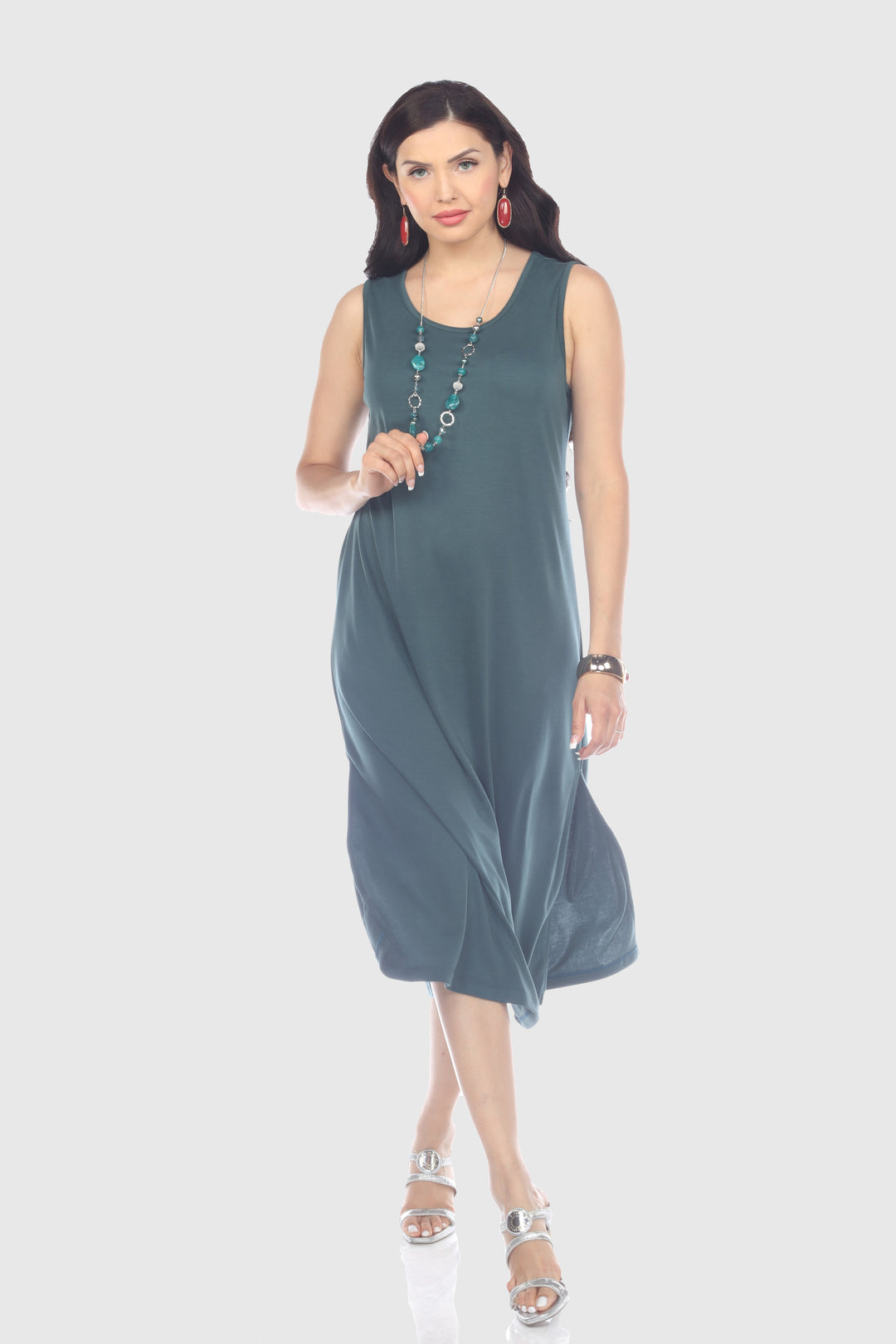 Casual Solid Midi Dress