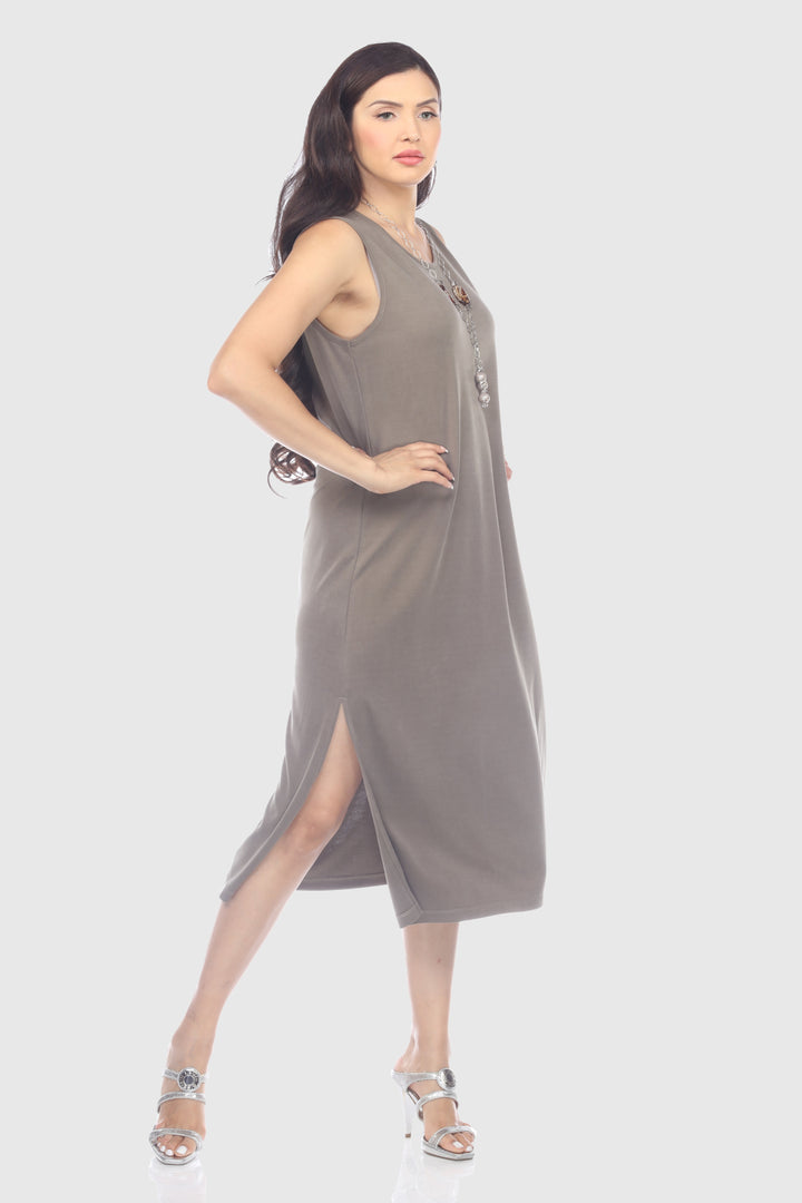 Casual Solid Midi Dress