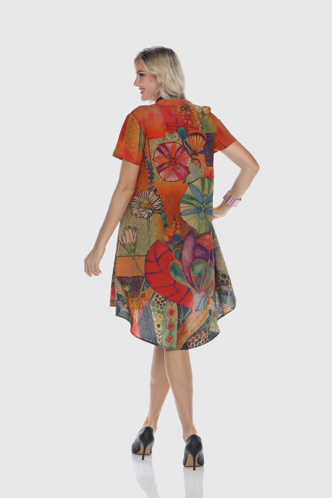 Abstract Bloom A-Line Dress