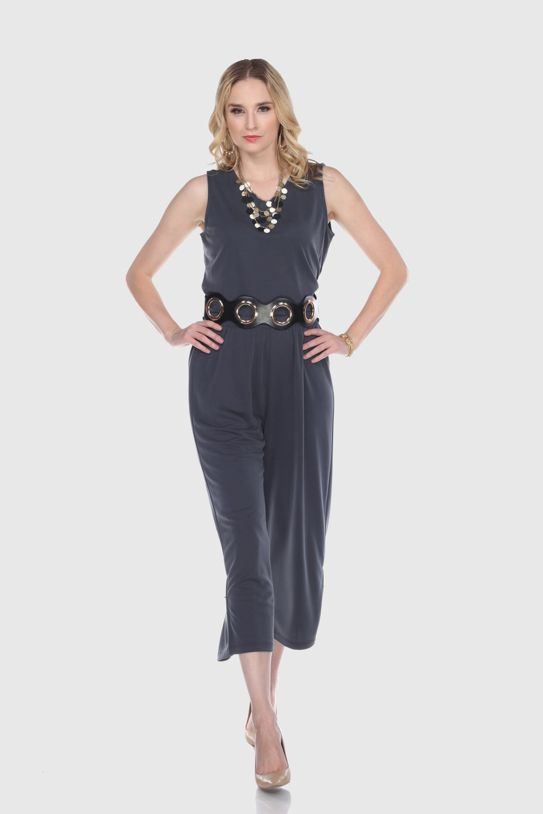 Wide Leg Modal Pants with Side Slit