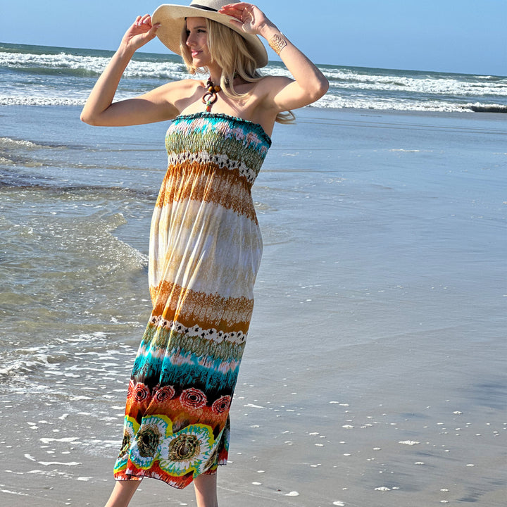 Boho Floral Maxi Long Dress