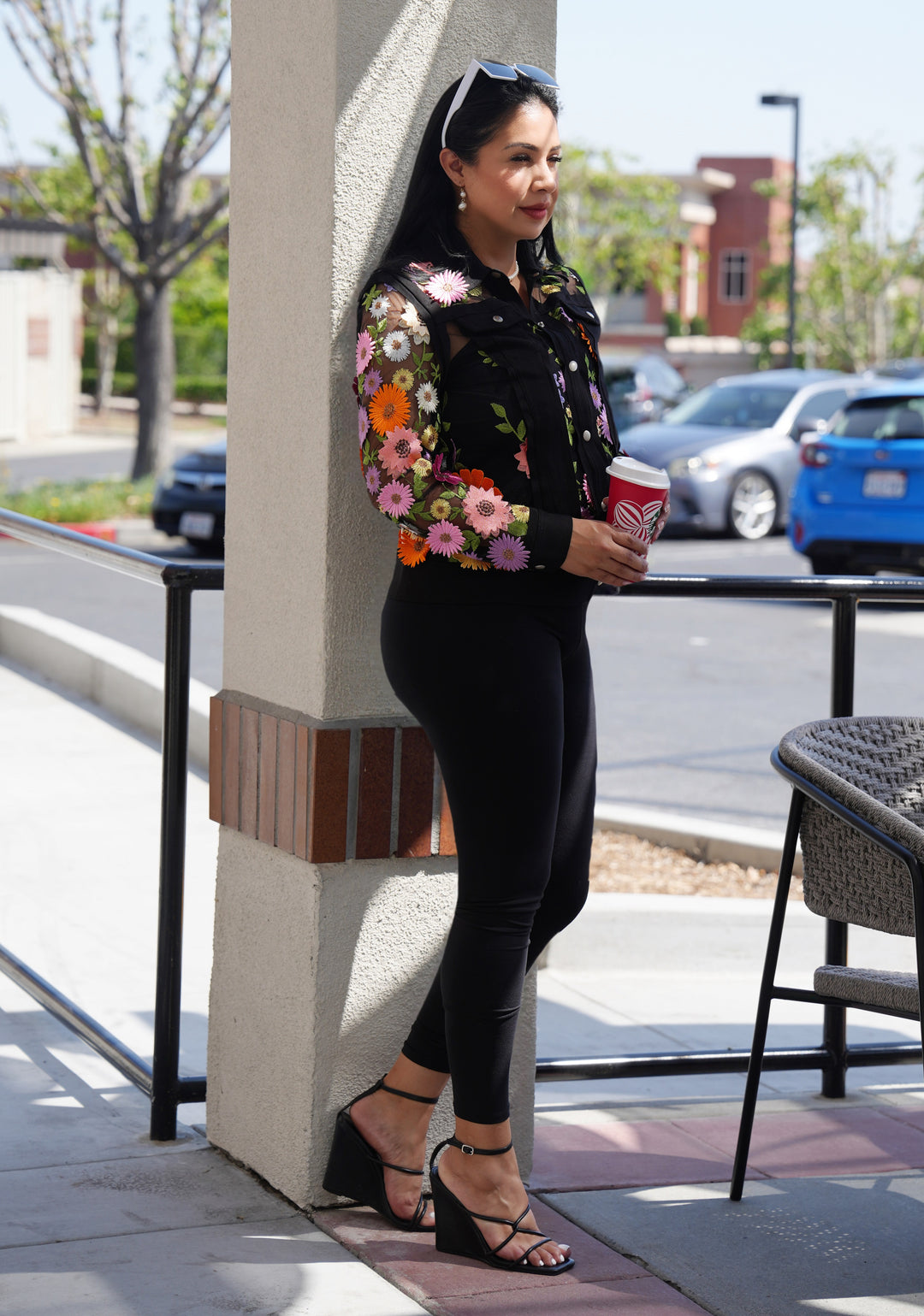 3D Floral Embroidery Jacket