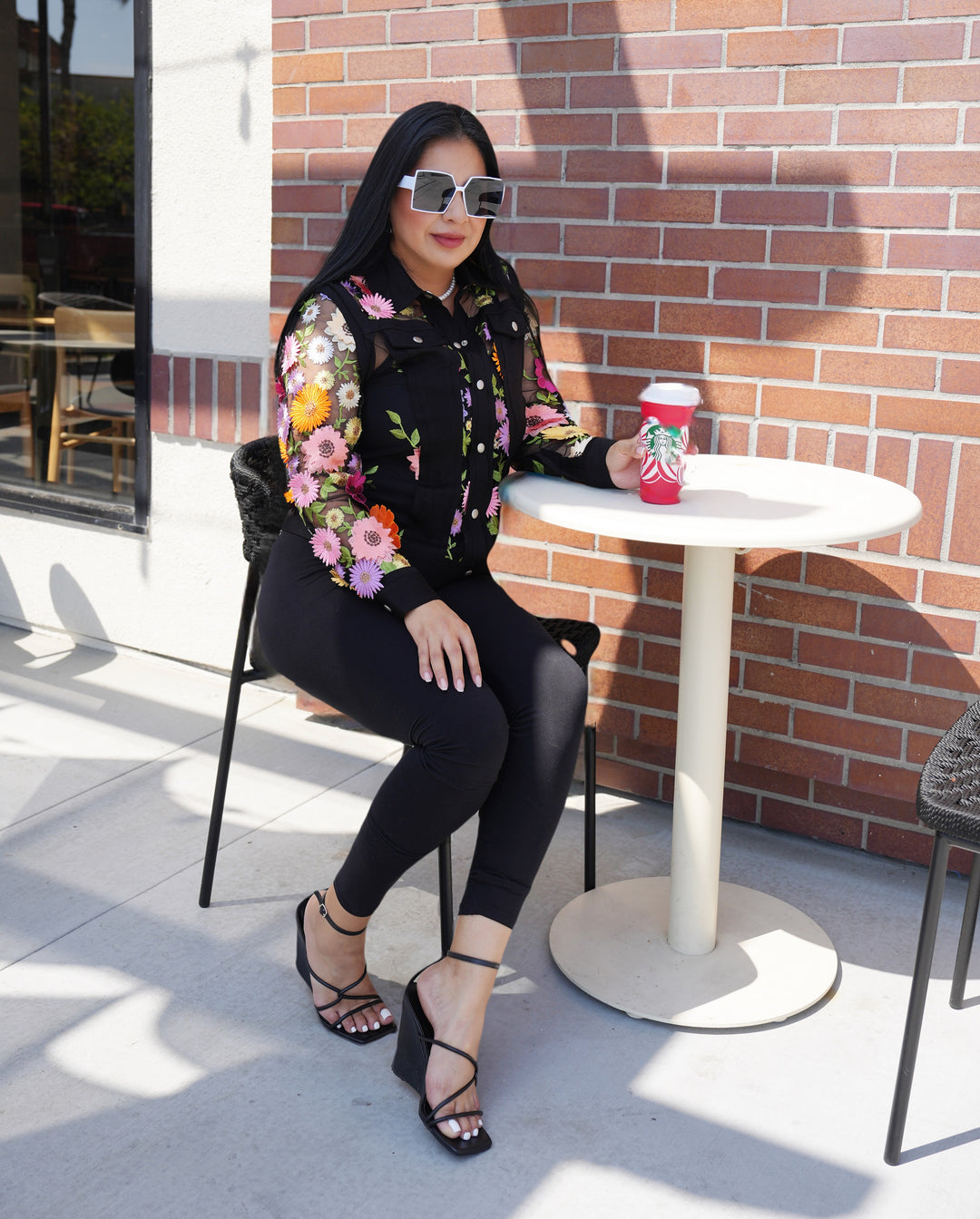 3D Floral Embroidery Jacket